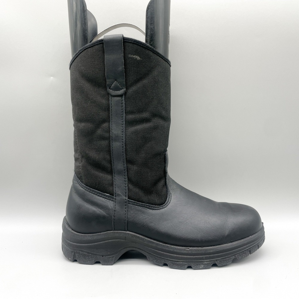Thorogood Mens 8.5 M Station Boots Black Leather Oil Slip Resistant Workwear USA